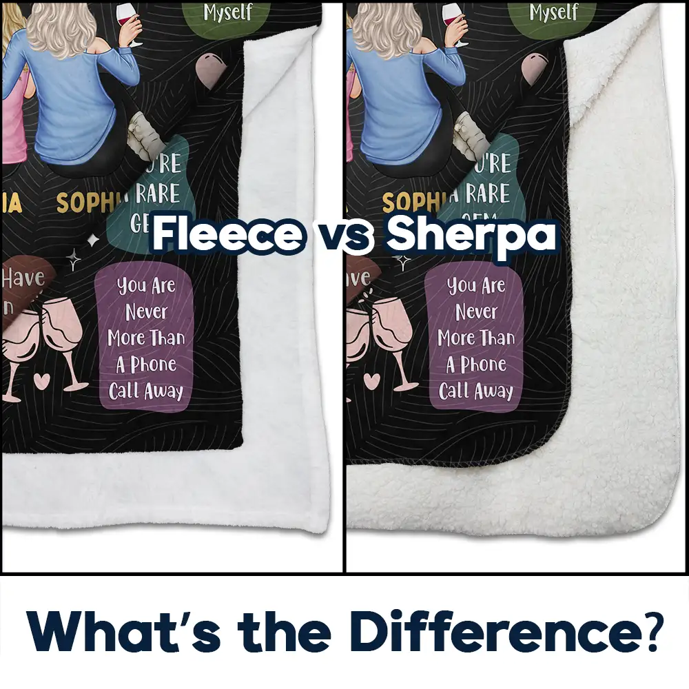 10 Reasons Why You Are My Bestie Backside - Personalized Fleece Blanket, Sherpa Blanket - Image 4