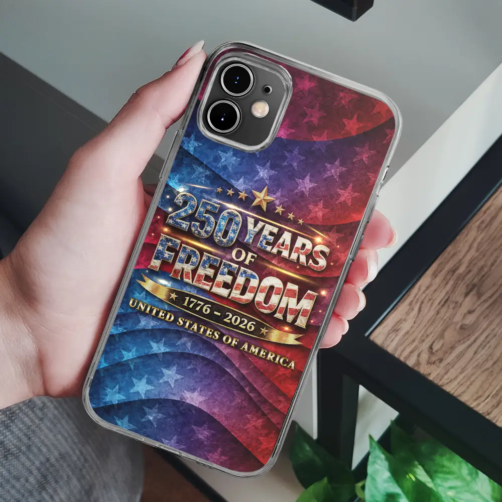 250 Years Of Freedom US Independence Day - Clear Phone Case - Image 7