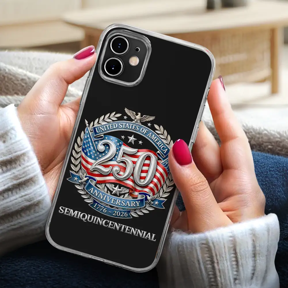 250th Anniversary Eagle US Independence Day - Clear Phone Case - Image 4