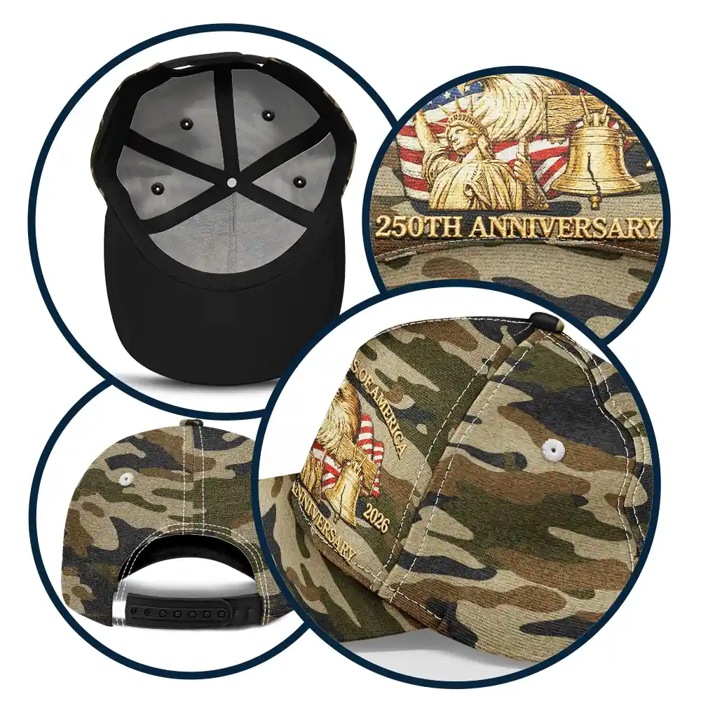 250th Anniversary US Liberty Bell Eagle Camouflage - Classic Cap - Image 5