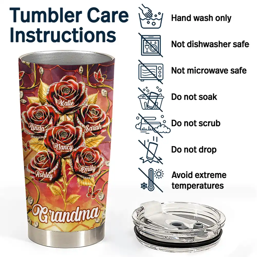 3D Crystal Effect Roses Mom's Everlasting Love - Personalized Tumbler - Image 5