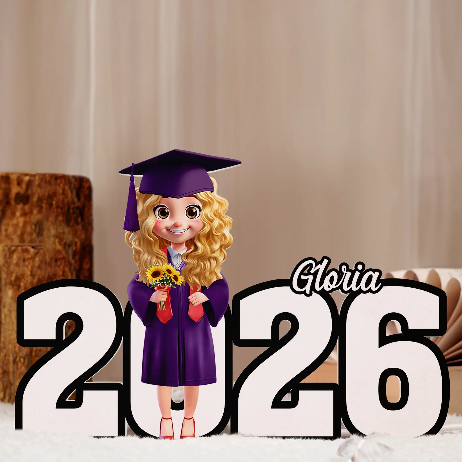3D Effect Congrats Graduation - Personalized Custom Shapes Light Box - Image 5