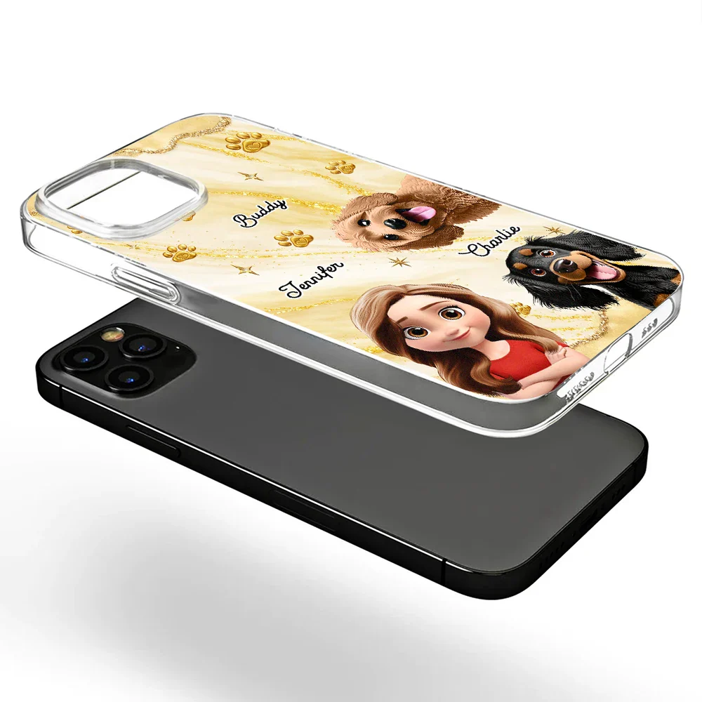 3D Effect Dog Cat Mom - Personalized Clear Phone Case - Image 5