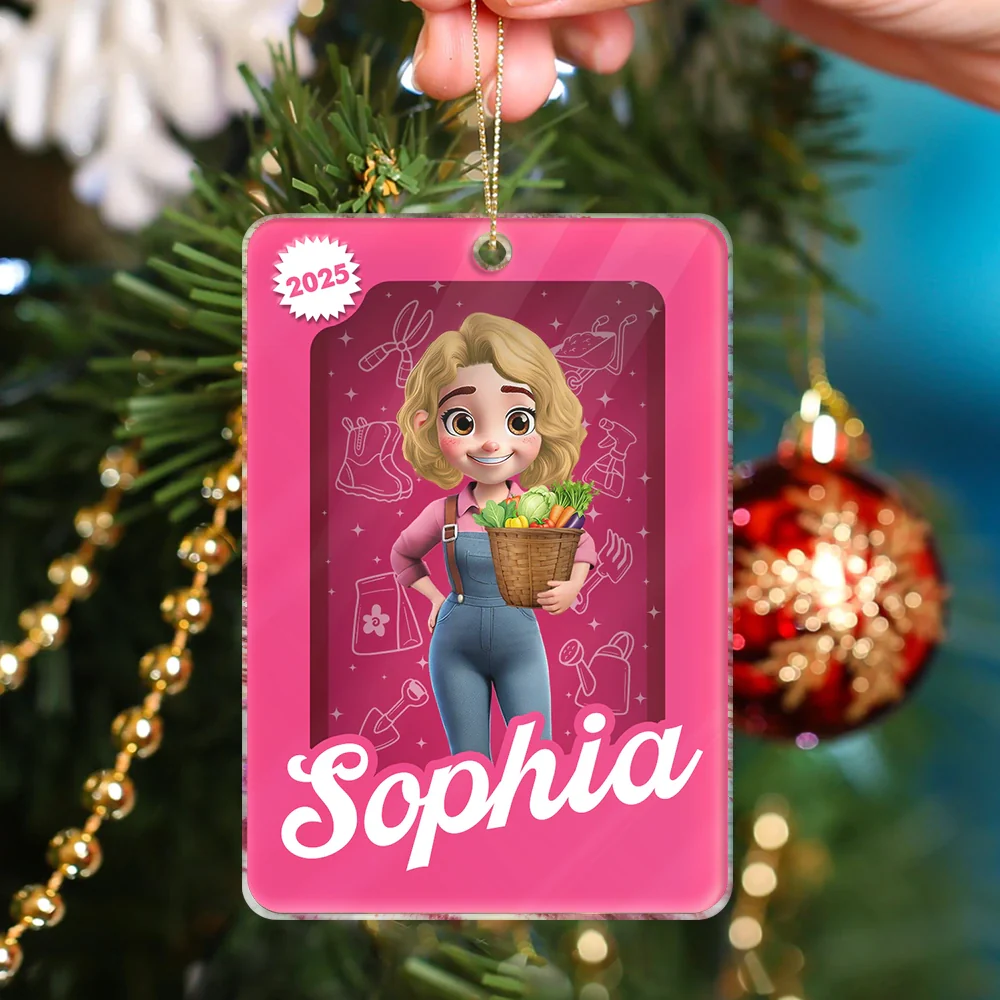 3D Effect Gardener Toy Box - Personalized Custom Shaped Acrylic Ornament - Image 4