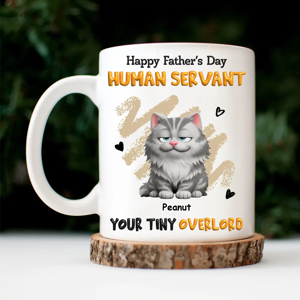 3D Effect Human Servant Your Tiny Overlord - Personalized Mug - Image 4