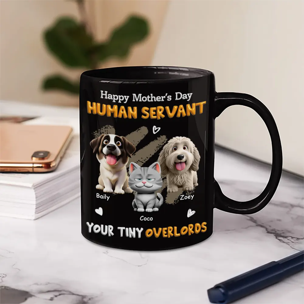 3D Effect Human Servant Your Tiny Overlord - Personalized Mug - Image 5