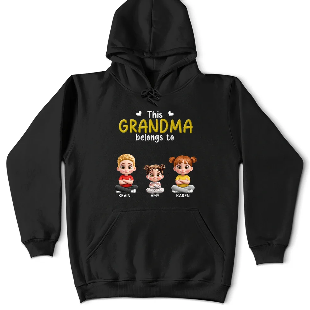 3D Effect Kid Cross Arm This Grandpa Belongs To - Personalized T Shirt - Image 8