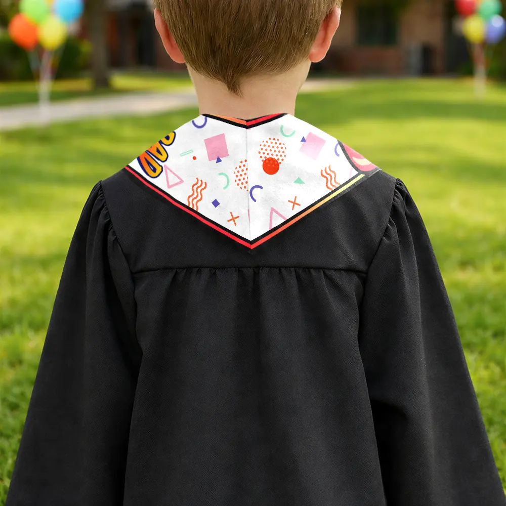 3D Effect Kid Graduation Kindergarten Preschool - Personalized Kid Graduation Stole - Image 3