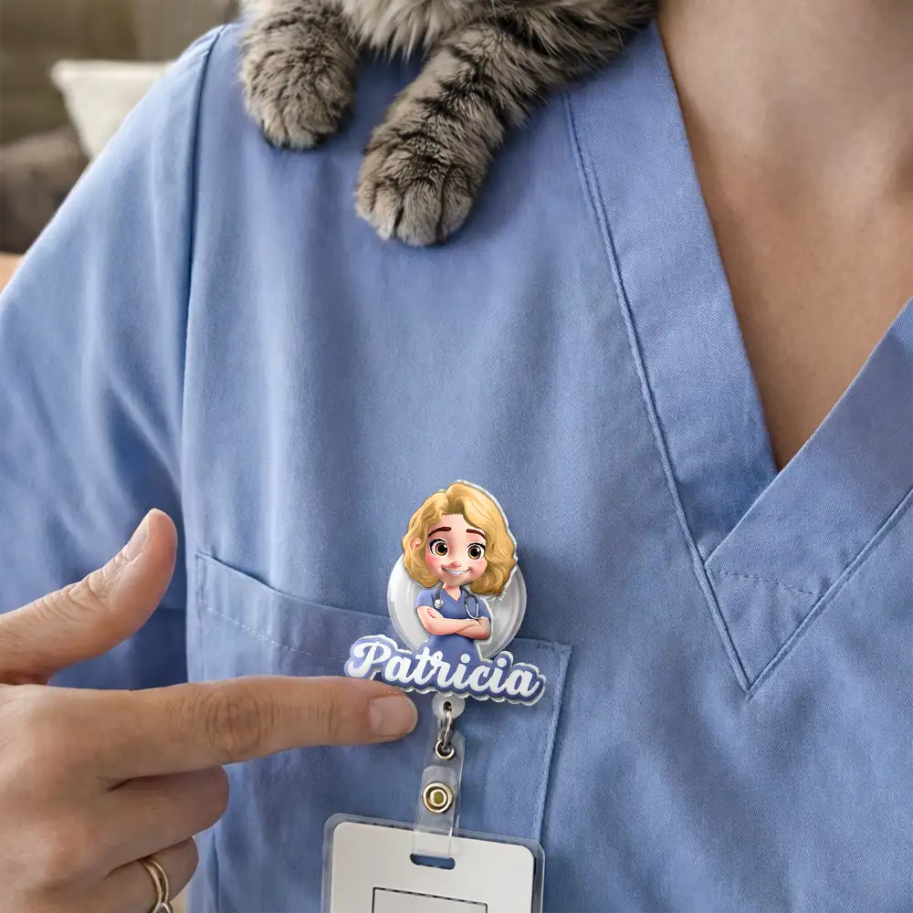 3D Effect Nurse Name - Personalized Badge Reel - Image 3