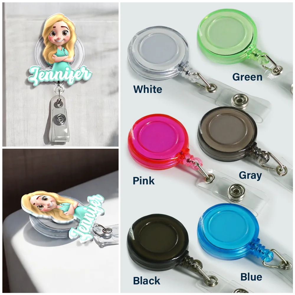 3D Effect Nurse Name - Personalized Badge Reel - Image 4