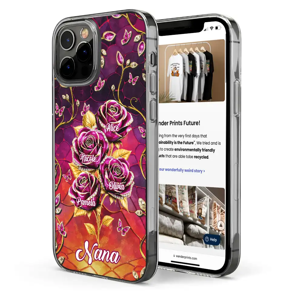 3D Effect Roses Mom’s Everlasting Love - Personalized Clear Phone Case - Image 4