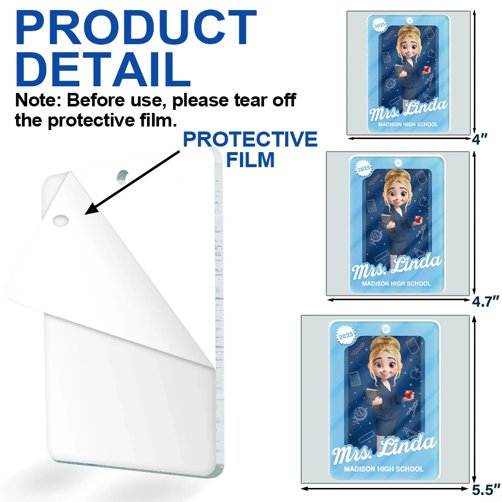 3D Effect Teacher Toy Box - Personalized Custom Shaped Acrylic Ornament - Image 6