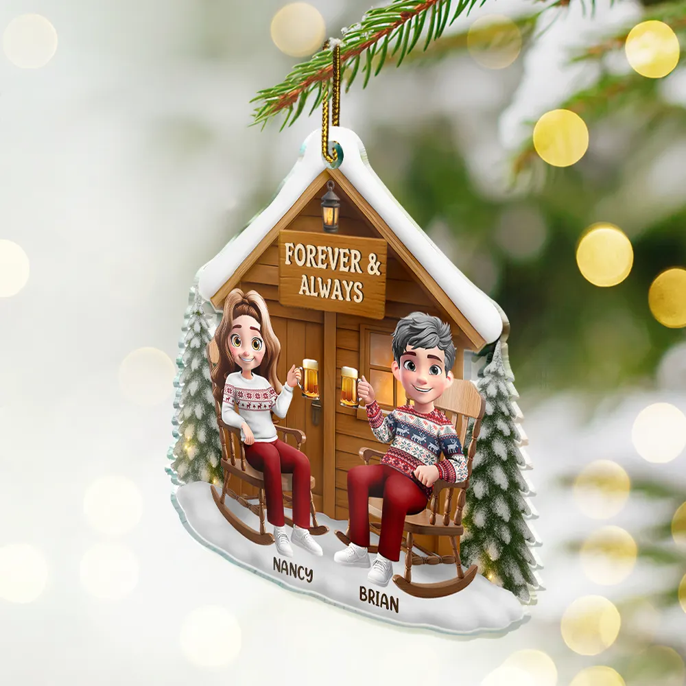 3D Effect You And Me We Got This - Personalized Custom Shaped Acrylic Ornament - Image 3
