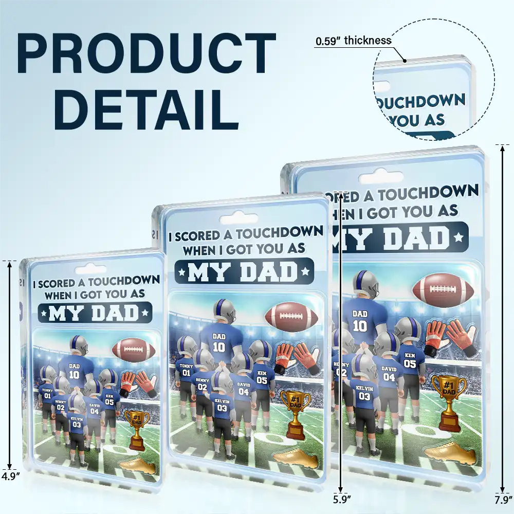 3D Figure I Got You As My Dad - Personalized Custom Shaped Acrylic Plaque - Image 6