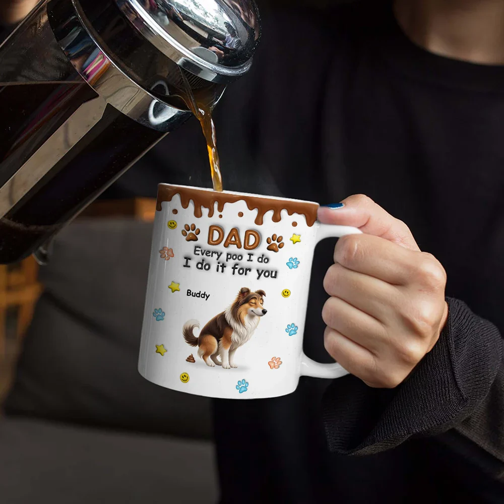 3D Inflated Effect Dog Cat I Do It For You - Personalized White Edge-to-Edge Mug - Image 4