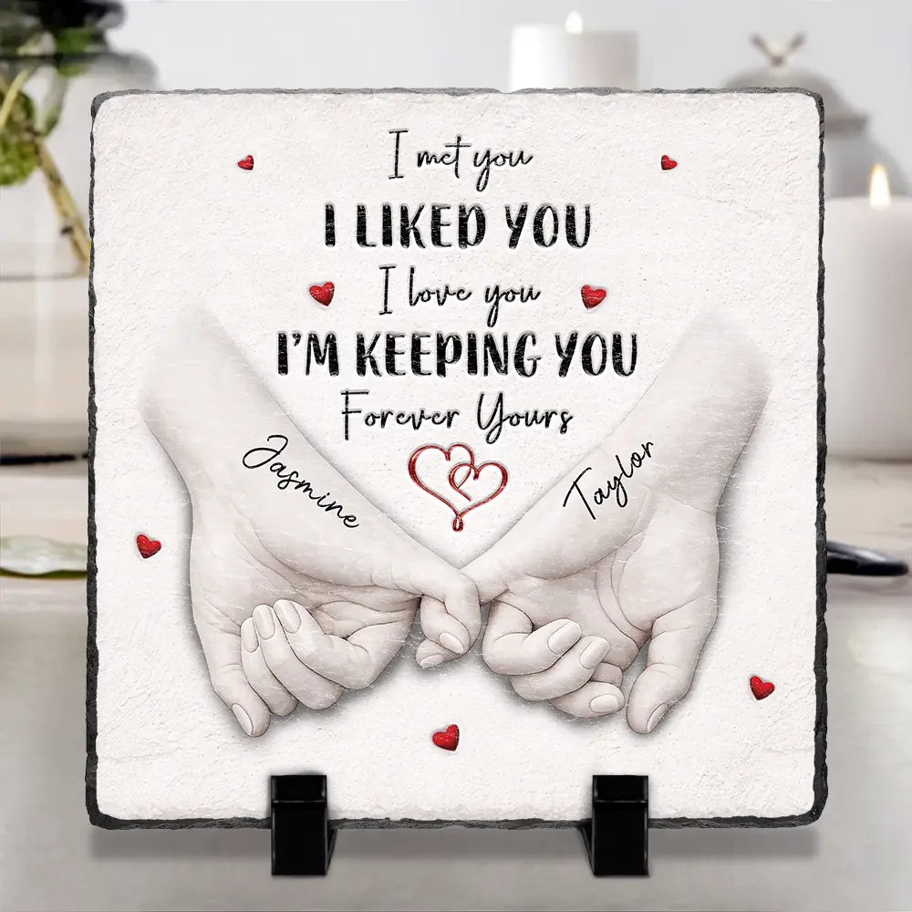 3D Inflated Effect Printed Couple Loved You Then Love You Still - Personalized Rectangle Memorial Garden Stone - Image 4