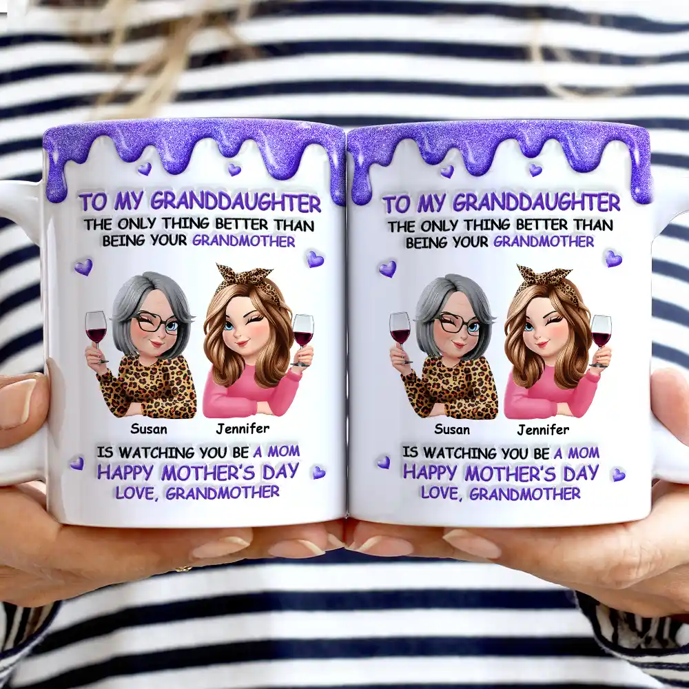 3D Inflated Printed The Only Thing Better Than Being Your Mother Grandmother - Personalized White Edge-to-Edge Mug - Image 2