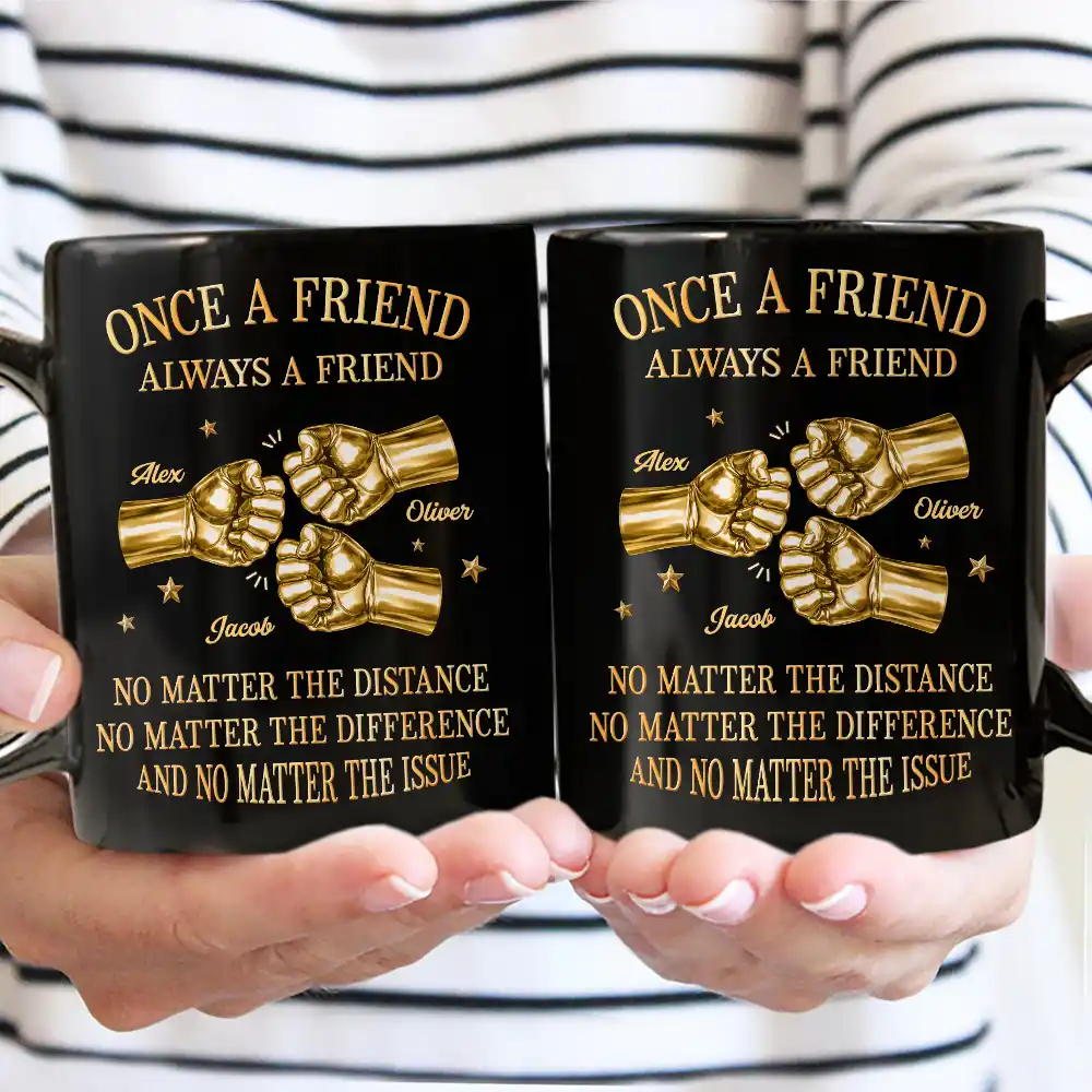 3D Metal Effect Once A Brother Always A Brother - Personalized Mug - Image 3