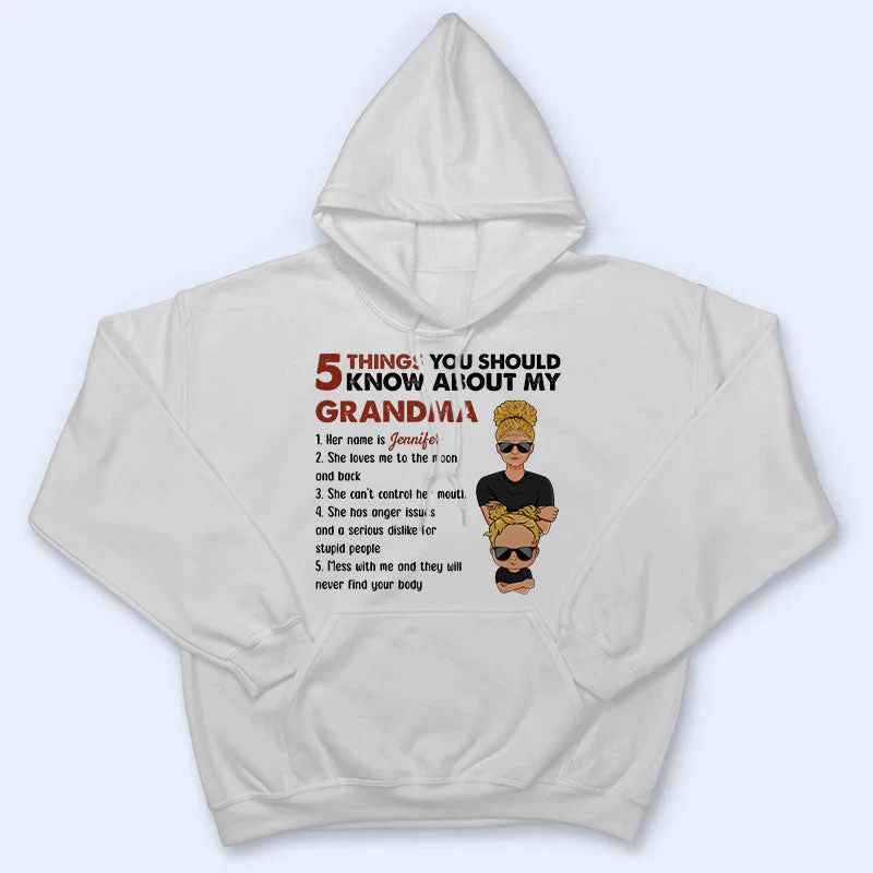 5 Thing You Should Know About My Grandpa - Gift For Grandchildren - Personalized Custom T Shirt - Image 4