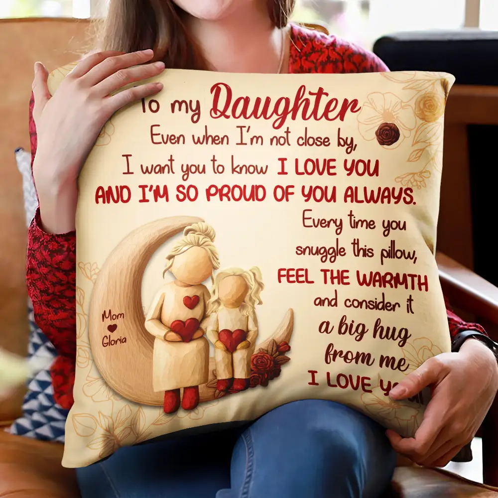 A Big Hug From Mom Grandma - Personalized Pillow - Image 2
