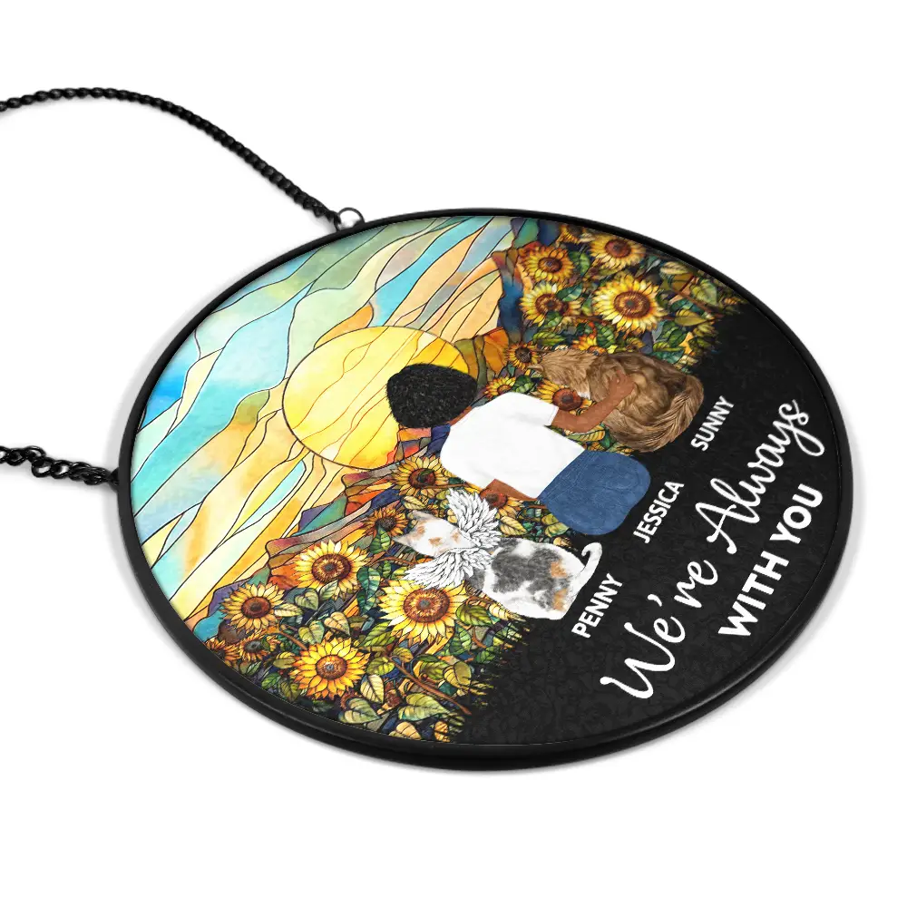 A Bond That Can't Be Broken Cat - Personalized Stained Glass Window Hanging Suncatcher - Image 2