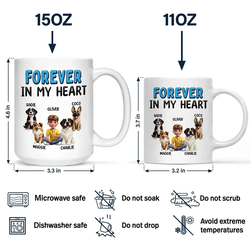A Bond That Can't Be Broken Dog Mom Dog Dad 3D Effect - Personalized Mug - Image 4