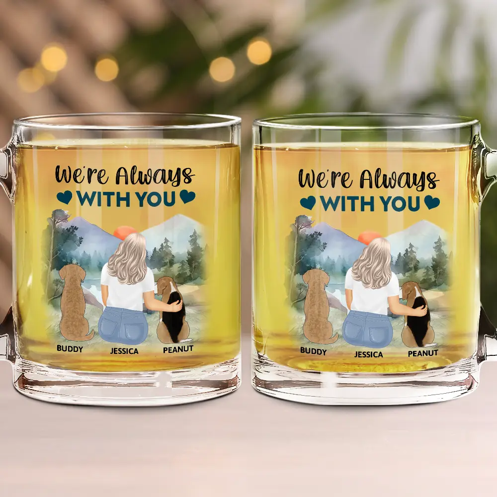 A Bond That Can't Be Broken Dog Mom Dog Dad - Personalized Glass Mug - Image 2