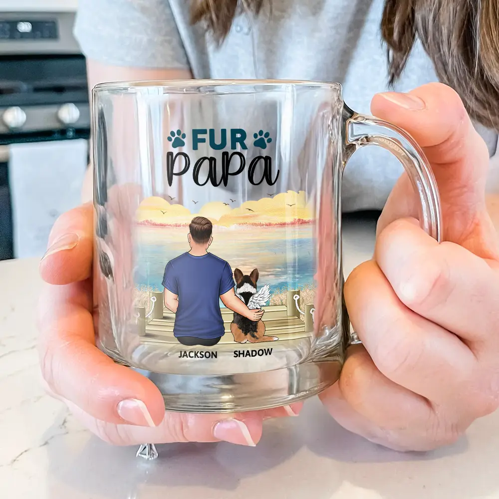 A Bond That Can't Be Broken Dog Mom Dog Dad - Personalized Glass Mug - Image 3