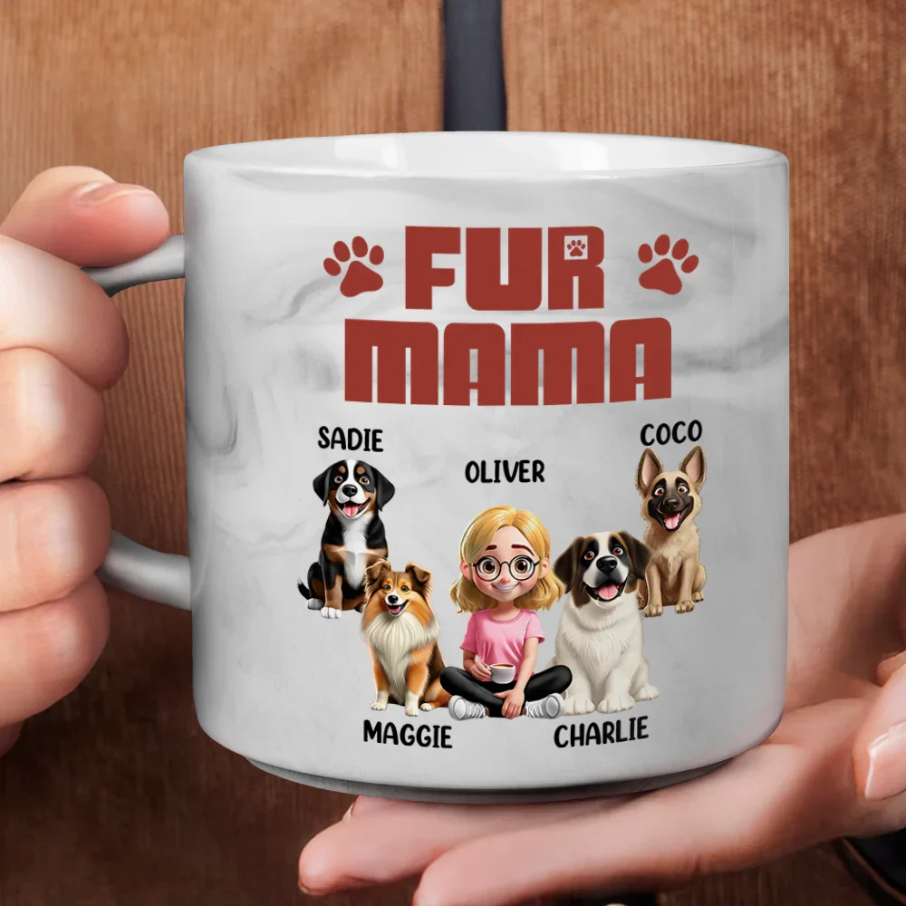 A Bond That Can't Be Broken Dog Mom Dog Dad - Personalized Marble Mug - Image 4