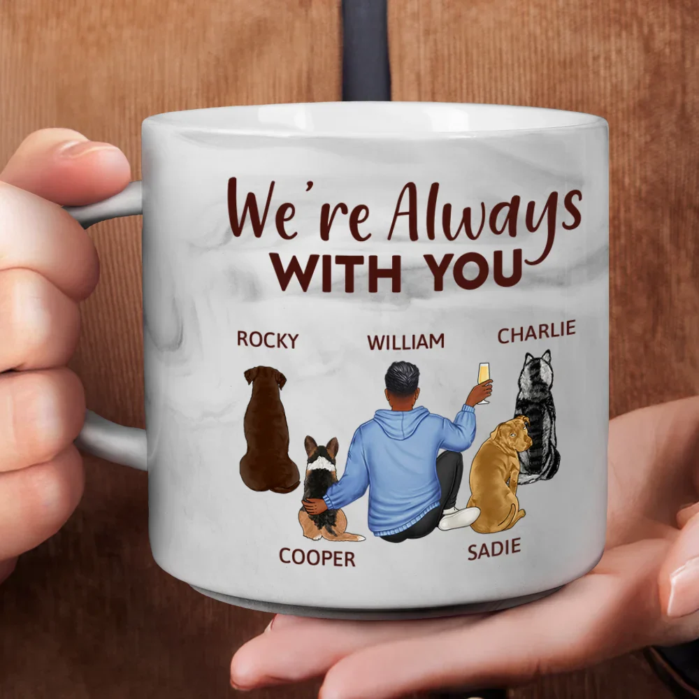A Bond That Can't Be Broken Dog Mom - Personalized Marble Mug - Image 4