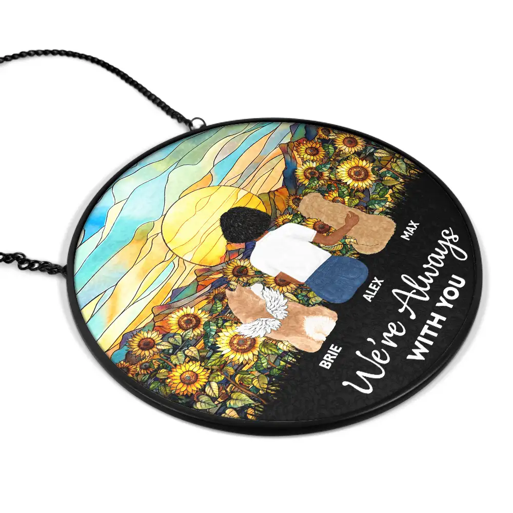 A Bond That Can't Be Broken Dog - Personalized Stained Glass Window Hanging Suncatcher - Image 2