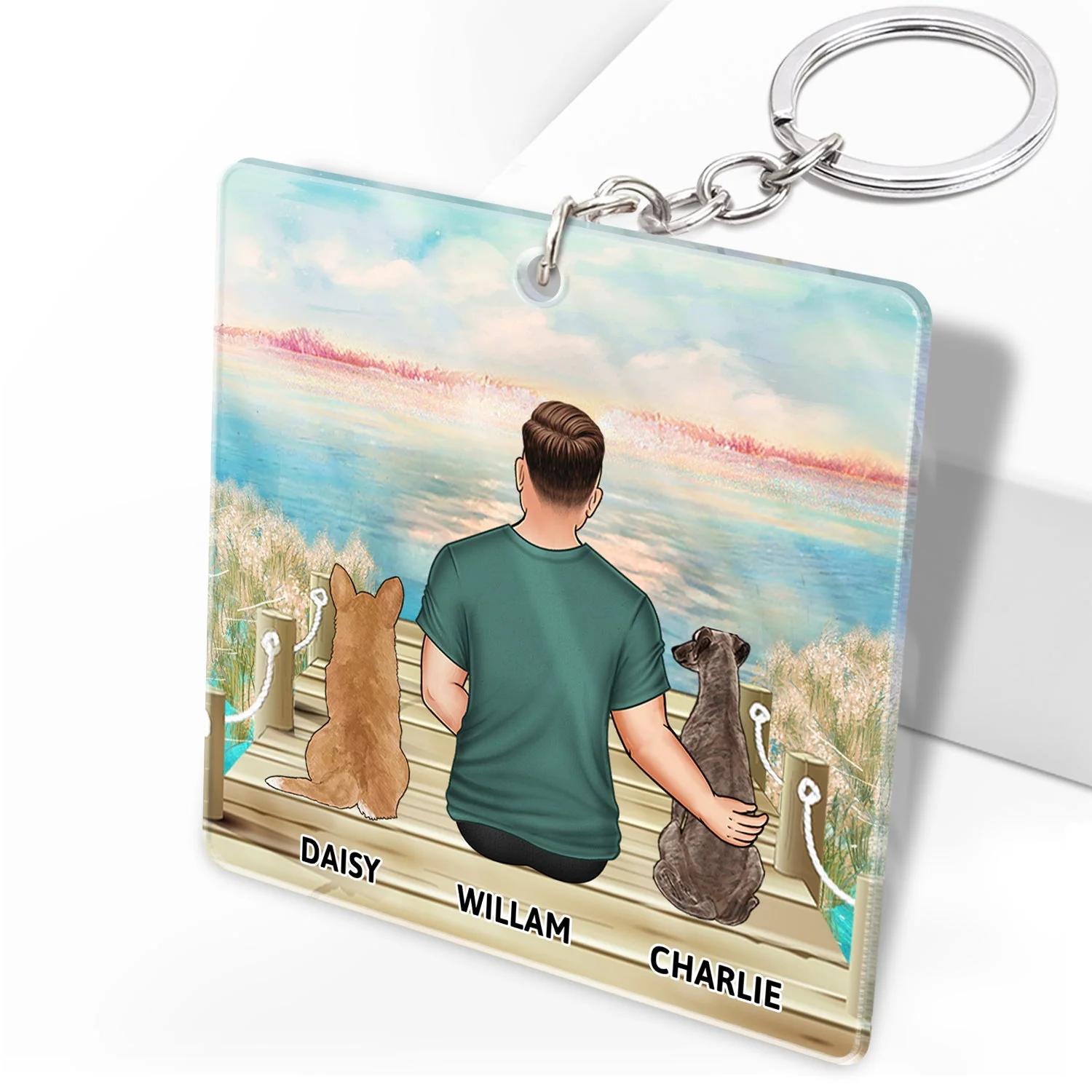 A Bond That Can't Be Broken - Gift For Dog Lovers, Dog Mom, Dog Dad - Personalized Acrylic Keychain - Image 3