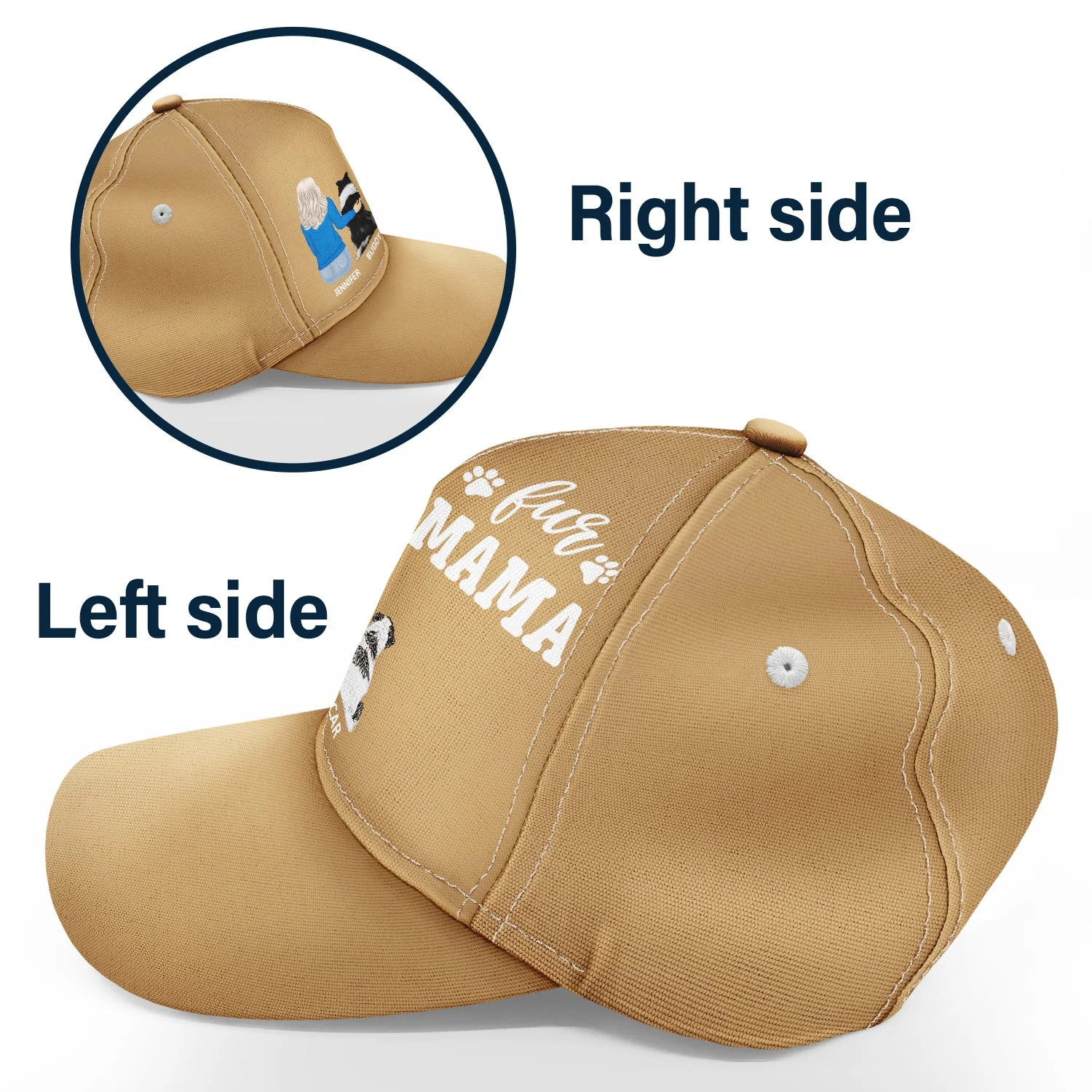 A Bond That Can't Be Broken - Gift For Dog Lovers, Dog Mom, Dog Dad - Personalized Classic Cap - Image 3