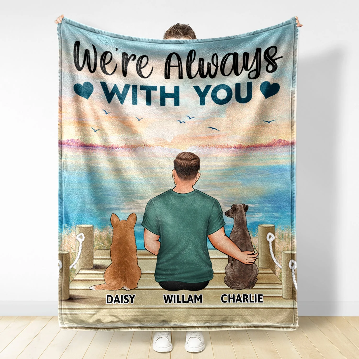 A Bond That Can't Be Broken - Gift For Dog Lovers, Dog Mom, Dog Dad - Personalized Fleece Blanket - Image 3