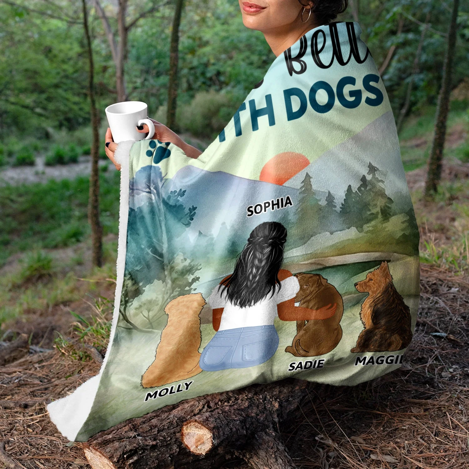 A Bond That Can't Be Broken - Gift For Dog Lovers, Dog Mom, Dog Dad - Personalized Fleece Blanket - Image 5