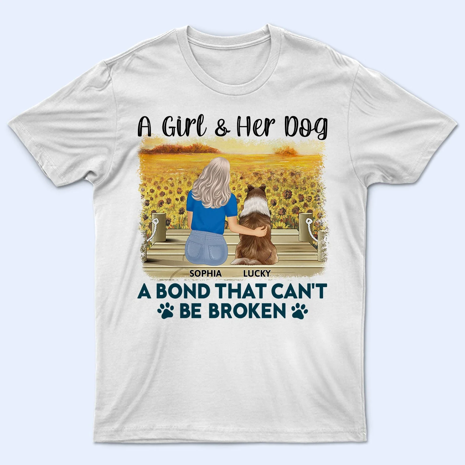 A Bond That Can't Be Broken - Gift For Dog Lovers, Dog Mom, Dog Dad - Personalized T Shirt - Image 2