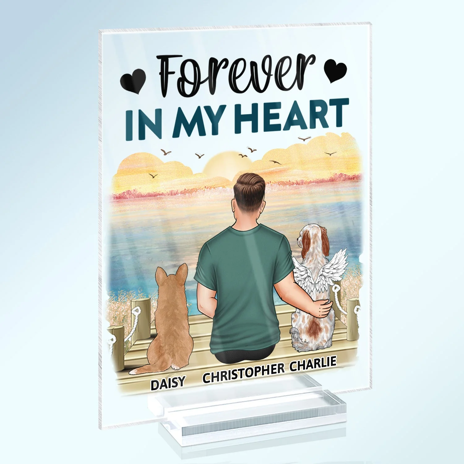 A Bond That Can't Be Broken - Gift For Dog Lovers, Dog Mom, Dog Dad - Personalized Vertical Rectangle Acrylic Plaque - Image 2