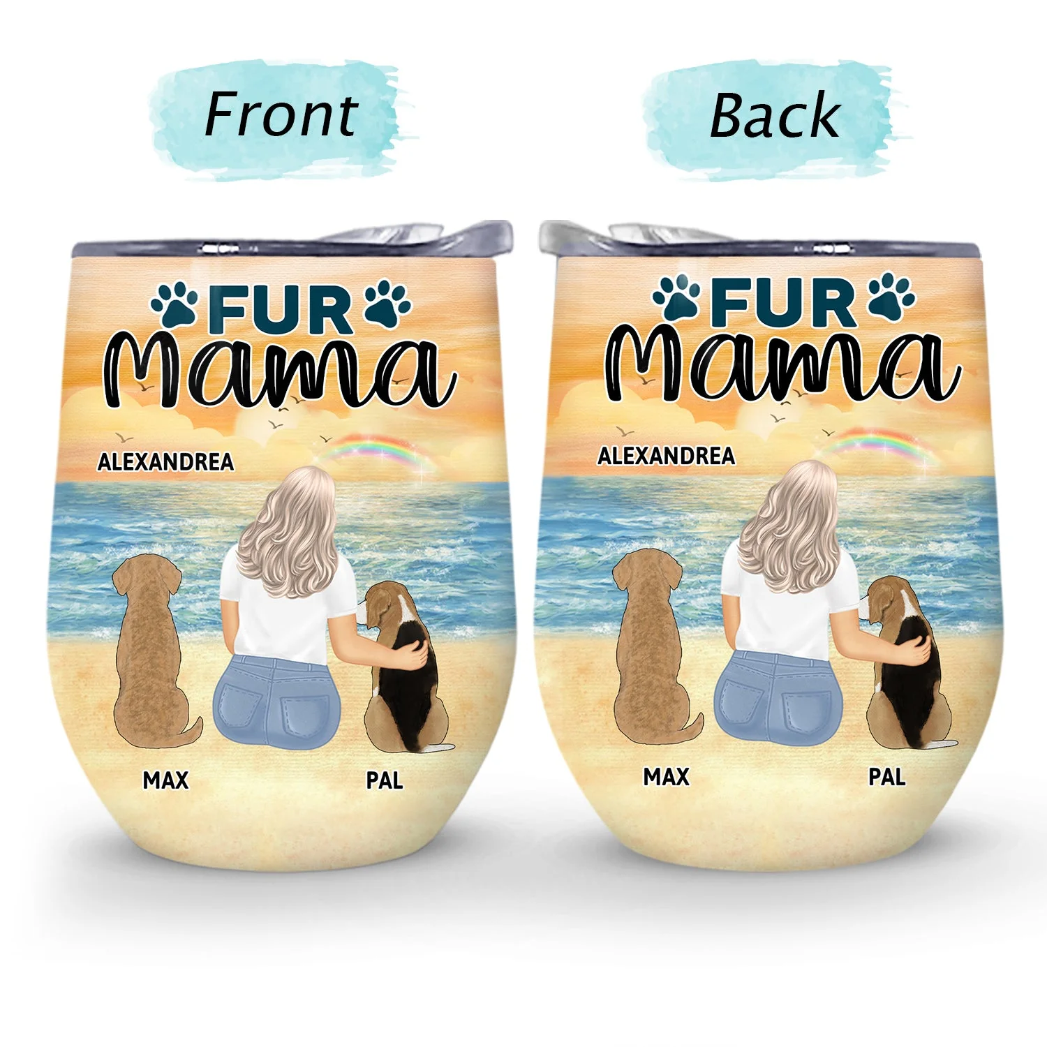 A Bond That Can't Be Broken - Gift For Dog Lovers, Dog Mom, Dog Dad - Personalized Wine Tumbler - Image 4