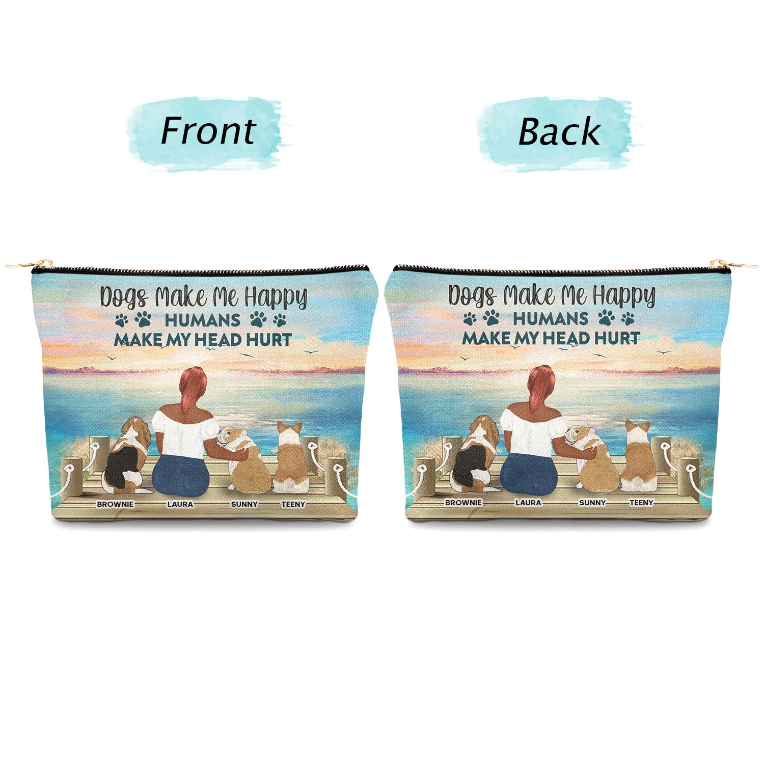 A Bond That Can't Be Broken - Gift For Dog Lovers, Dog Mom - Personalized Cosmetic Bag - Image 4