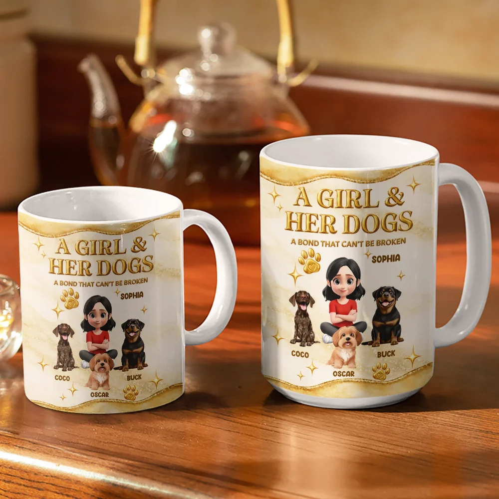 A Bond That Can't Be Broken Golden 3D Effect - Personalized White Edge-to-Edge Mug - Image 3