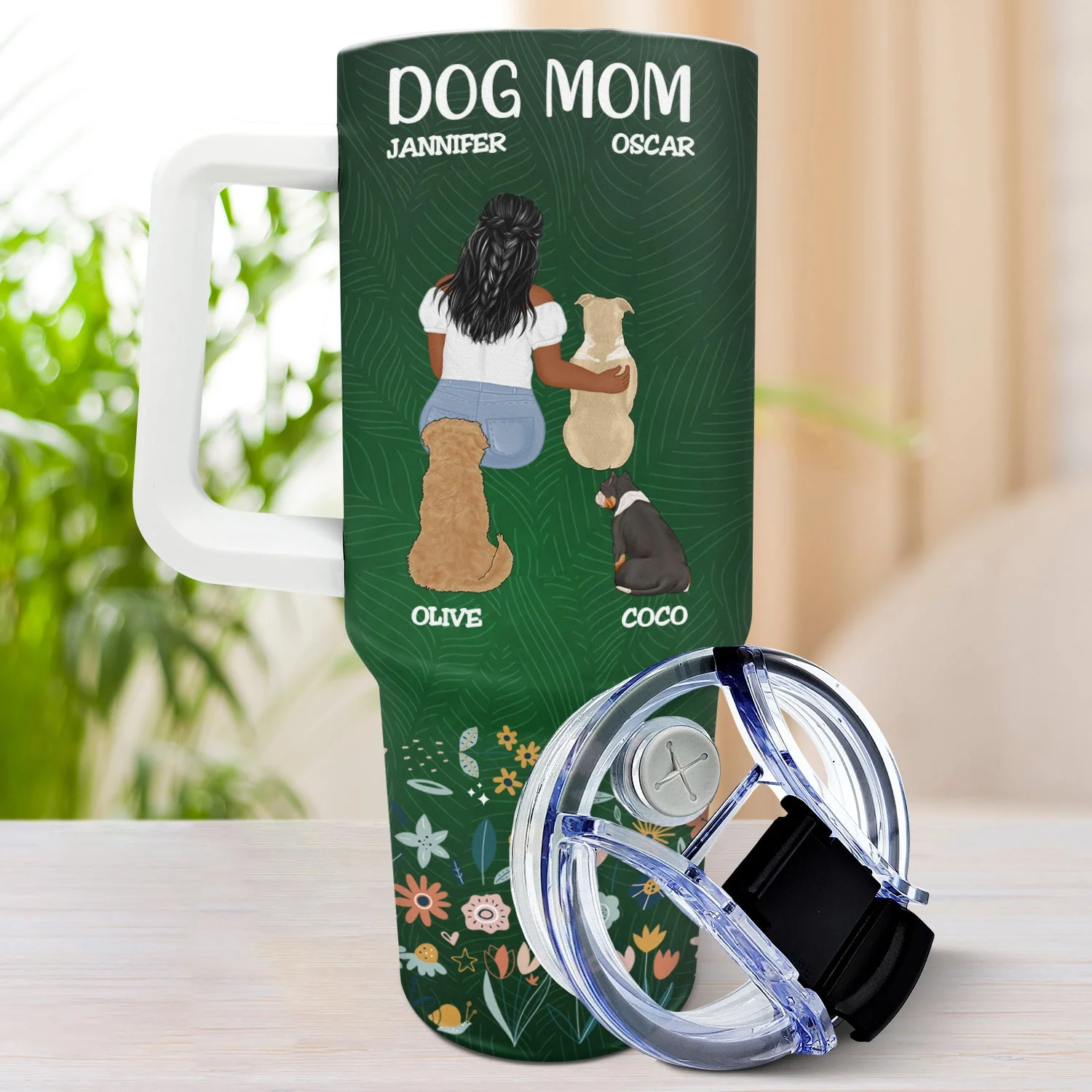 A Bond That Can't Be Broken - Holiday, Birthday Gift For Dog Lovers, Dog Mom - Personalized 40oz Tumbler With Straw - Image 3