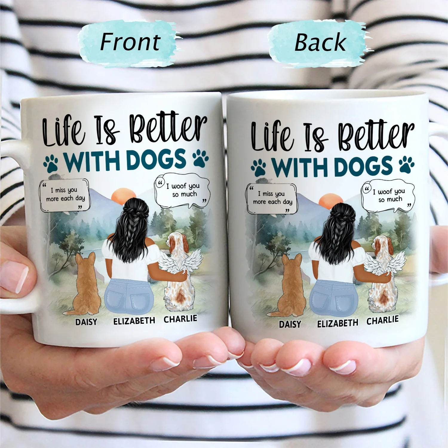 A Bond That Can't Be Broken - Memorial Gift For Dog Lovers, Dog Mom, Dog Dad - Personalized Mug - Image 2