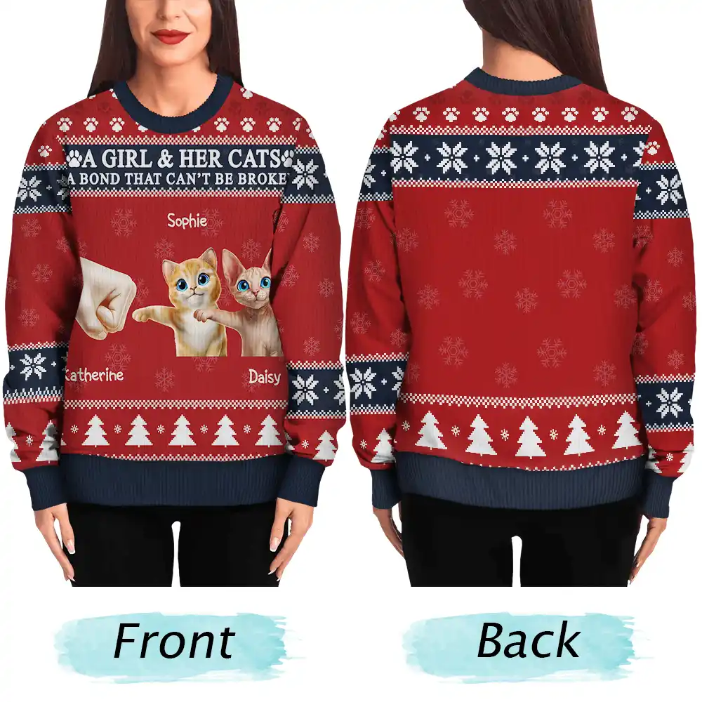 A Bond That Can't Be Broken - Personalized Unisex Ugly Sweater - Image 5