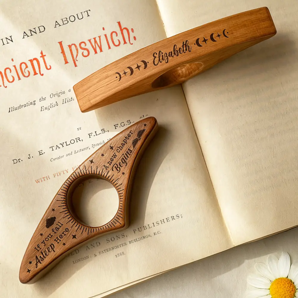 A Book A Day Keeps Reality Away - Personalized Book Page Holder - Image 2
