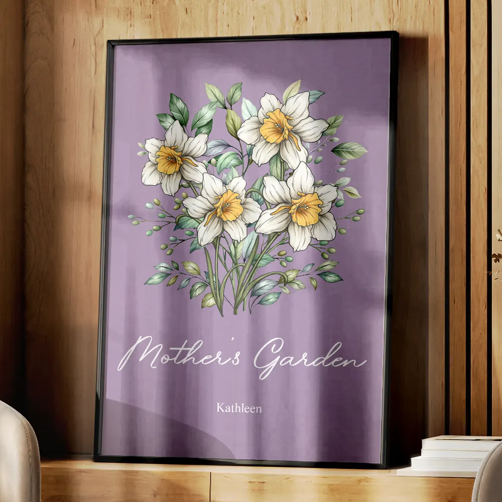 A Bunch Of Flowers For Grandma And Mom - Personalized Poster - Image 4