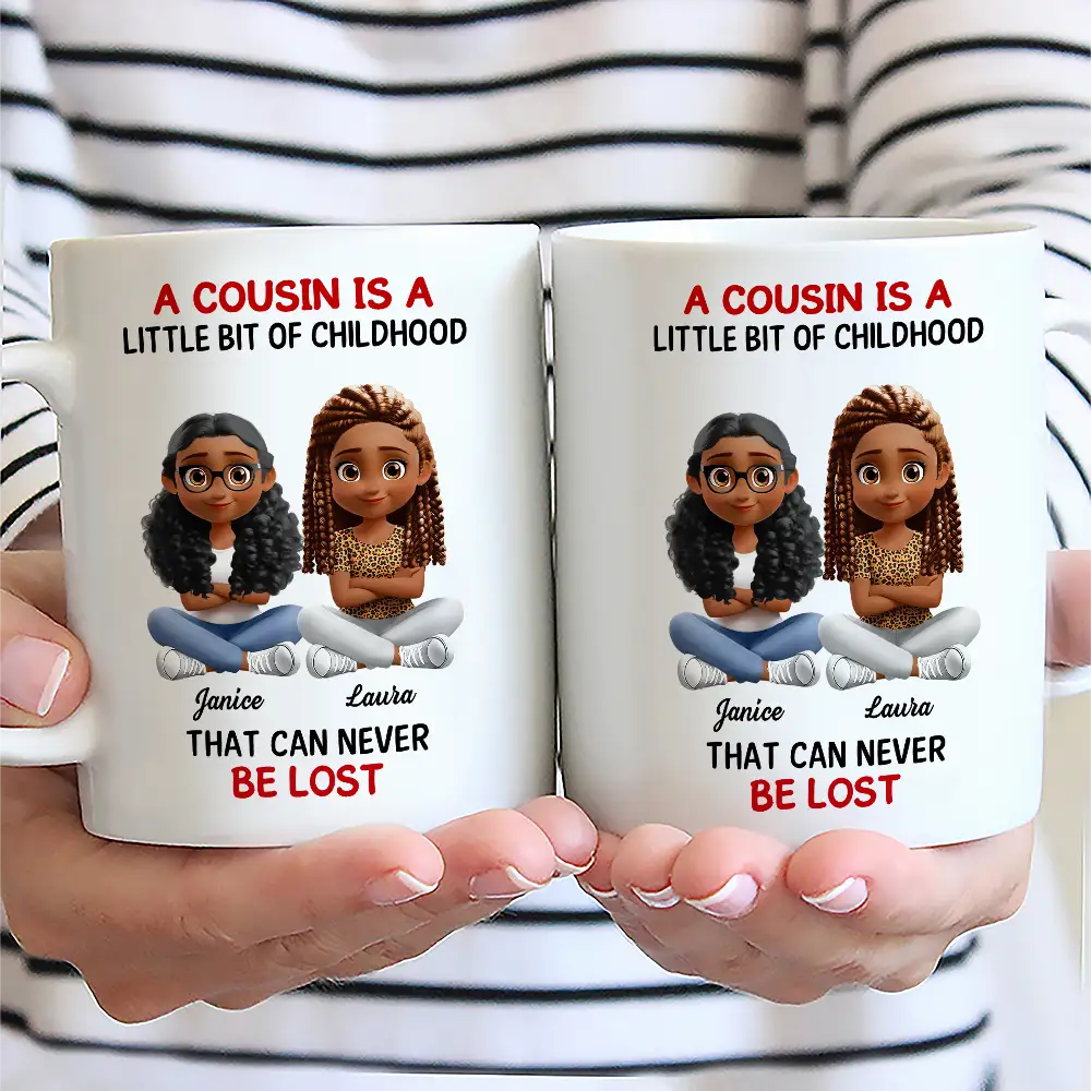 A Cousin Is A Little Bit Of Childhood 3D - Personalized Mug - Image 2