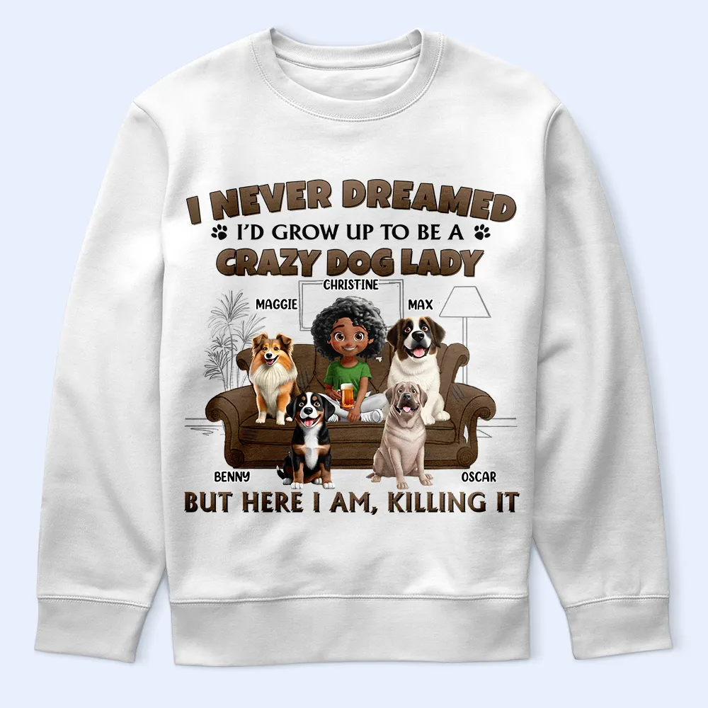 A Crazy Dog Lady 3D Effect - Personalized T Shirt - Image 5