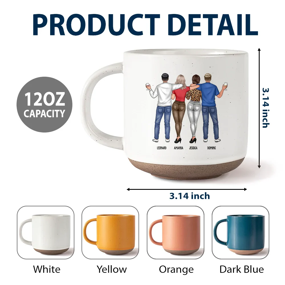 A Friend Is God's Way Of Making Sure We Never Walk Alone - Personalized Pottery Mug - Image 6