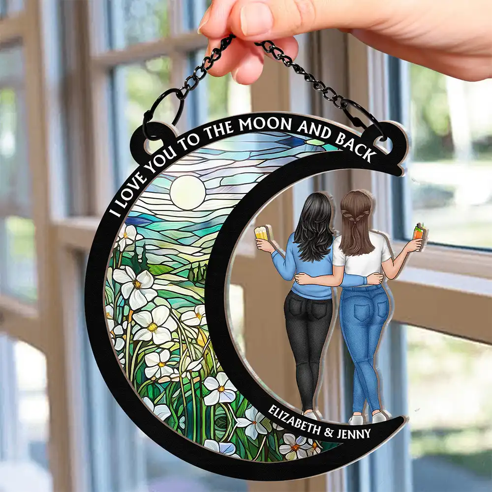 A Friend Is God's Way - Personalized Window Hanging Suncatcher Ornament - Image 2