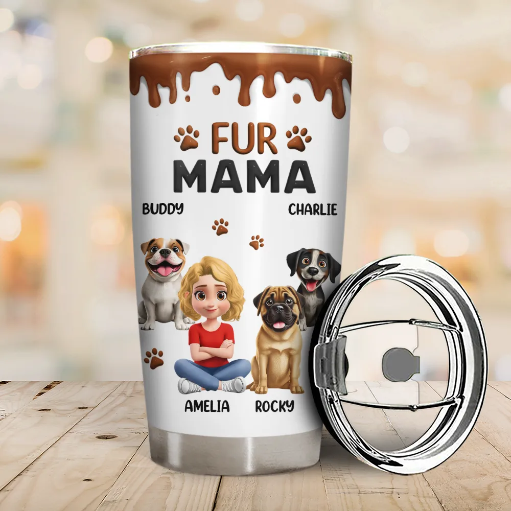 A Girl And Her Dog A Bond That Can't Be Broken - Personalized Tumbler - Image 2